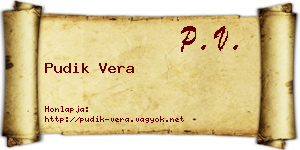 Pudik Vera névjegykártya